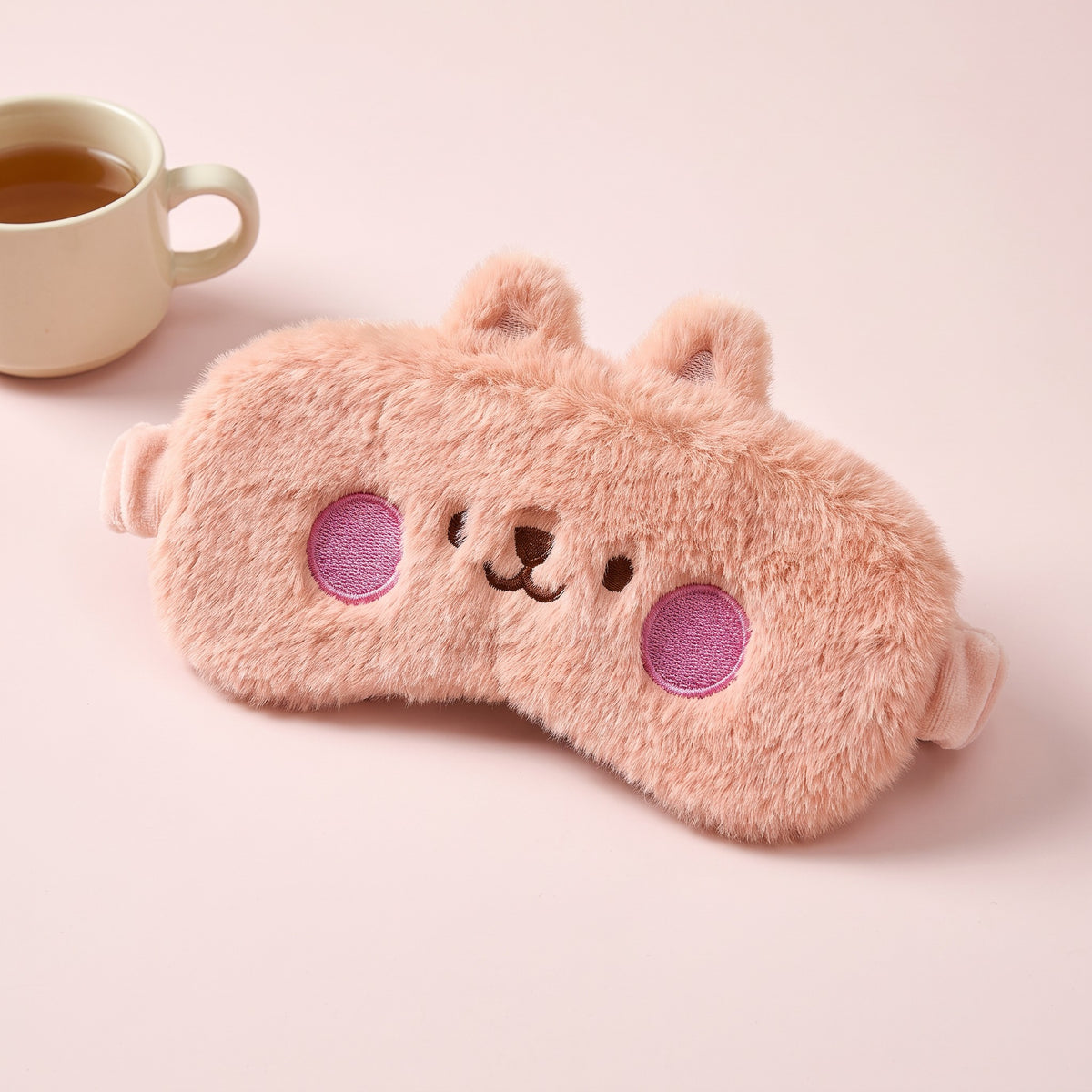 Snugglet Nap Kitty in Pink Kitty, fluffy plush kitty sleep eye mask with little 3D ears