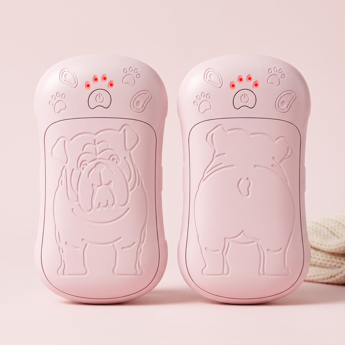 Snugglet Pup Warmer in Pink, rechargeable pocket hand warmer