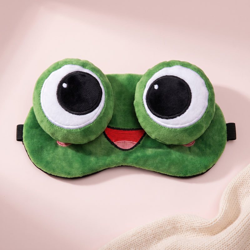 Snugglet Silly Faces in Happy Frog, funny plush frog sleep mask