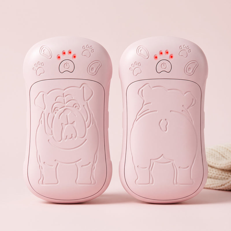 Snugglet Pup Warmer in Pink, rechargeable pocket hand warmer