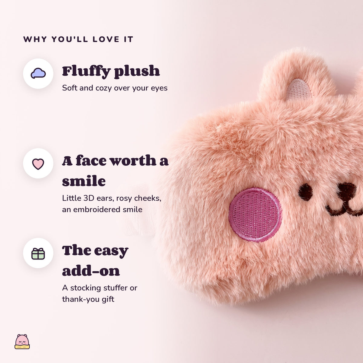 Snugglet Nap Kitty: Fluffy plush; A face worth a smile; The easy add-on