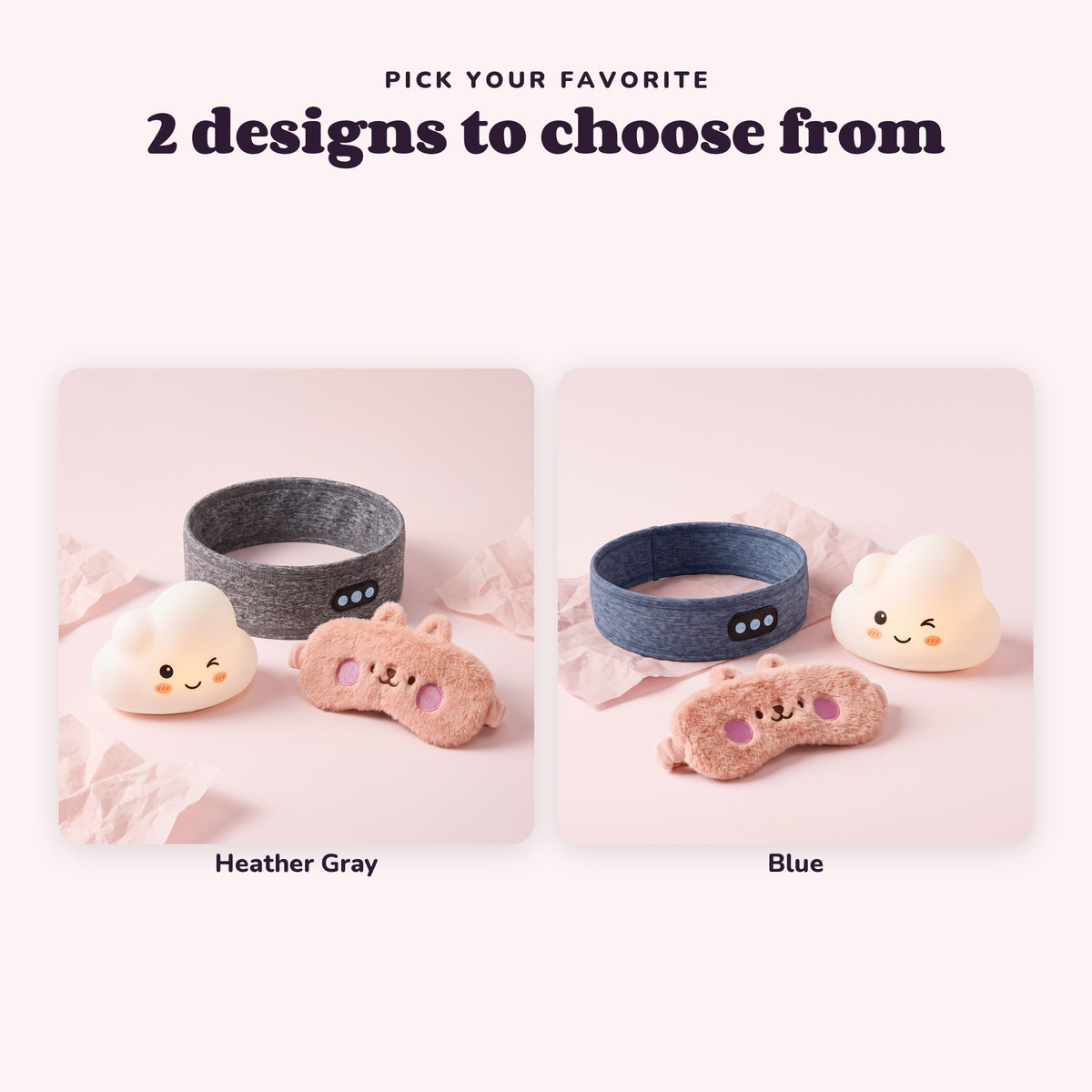 The Lights Out Kit with a Heather Gray or Blue Dreamband