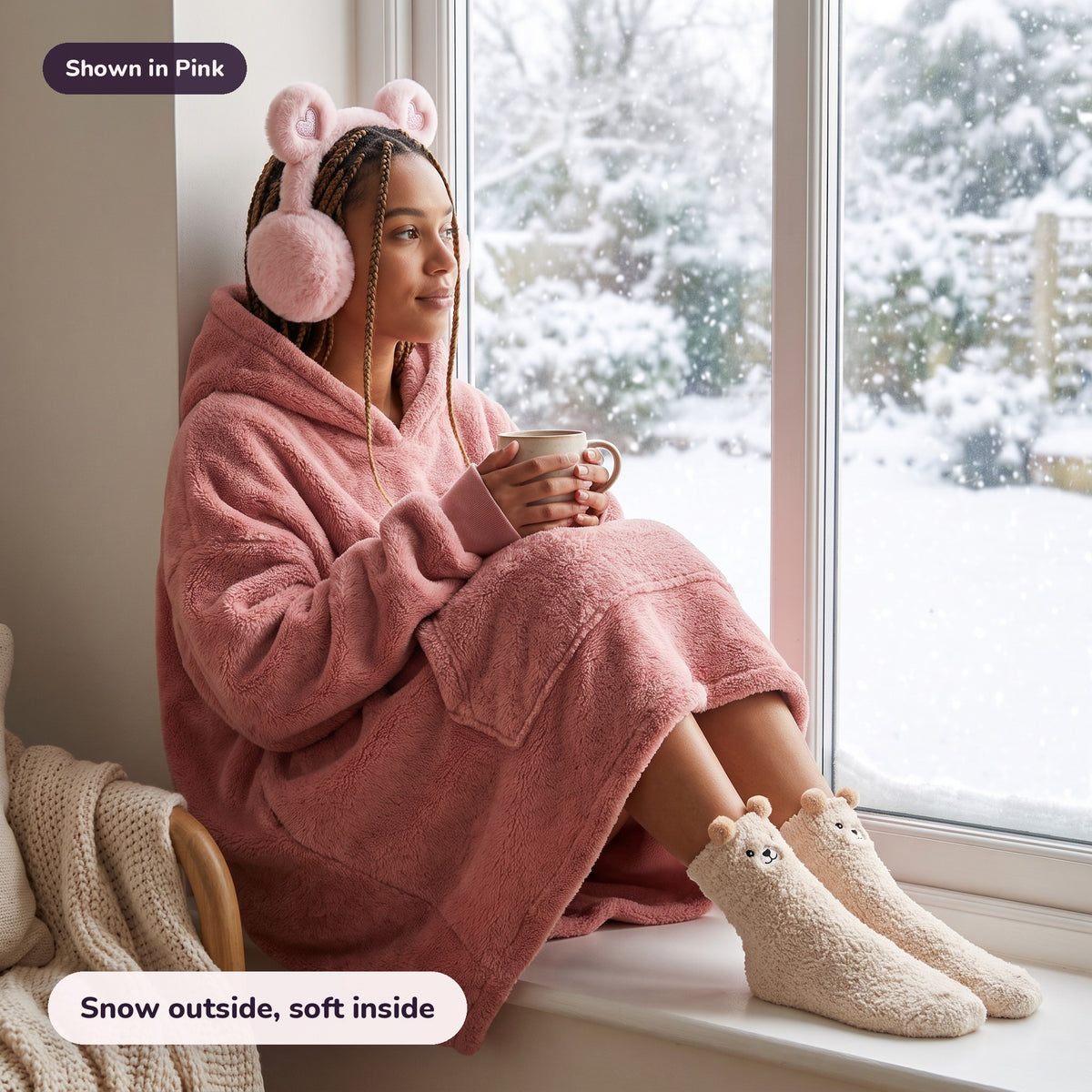 The Snow Day Kit in Pink: Snow outside, soft inside