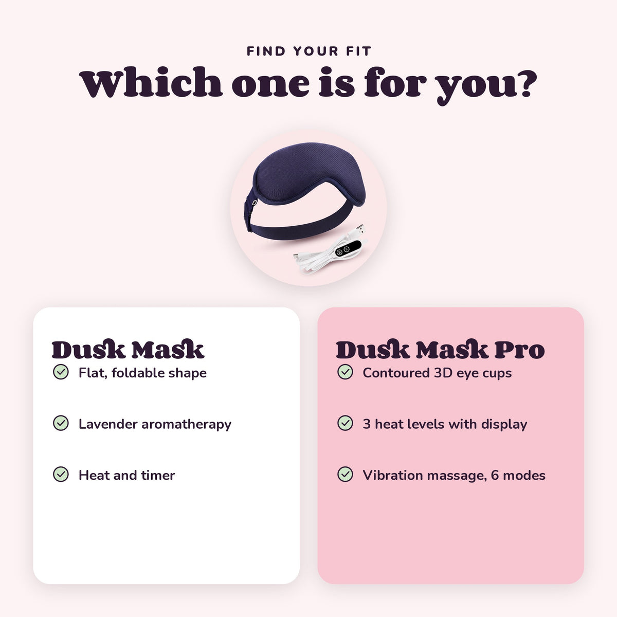 Snugglet Dusk Mask vs Dusk Mask Pro