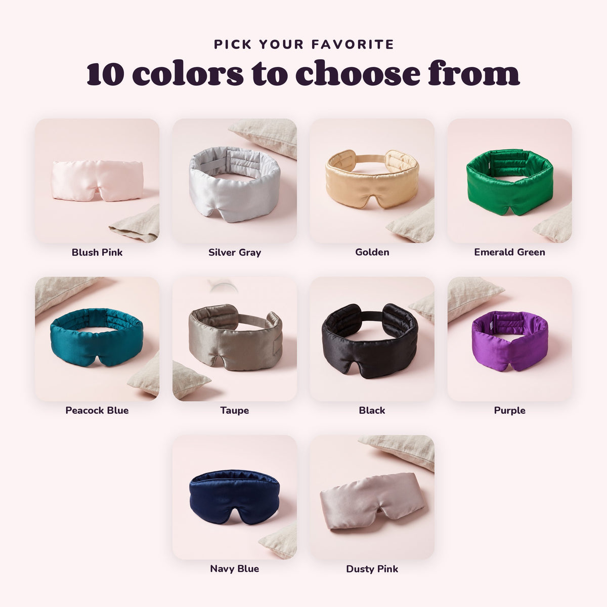 Snugglet Hush Mask in all 10 colors