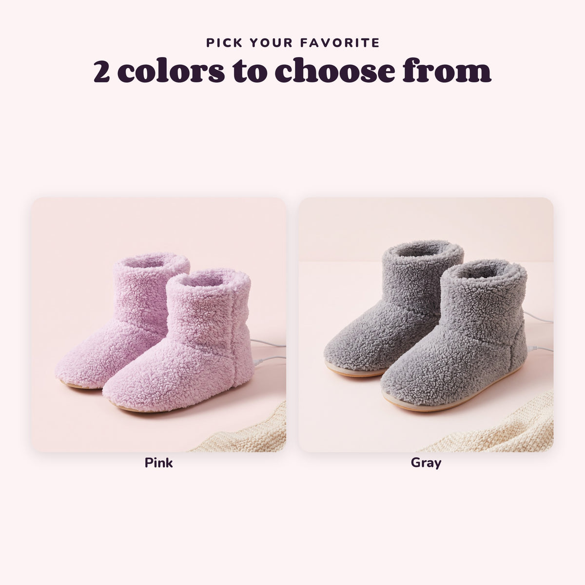 Snugglet Toe Toasters in all 2 options: Pink, Gray