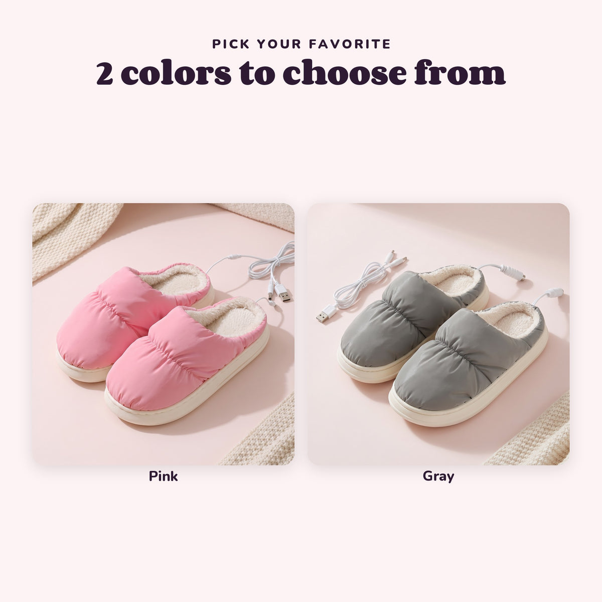Snugglet Toasty Toes in all 2 options: Pink, Gray