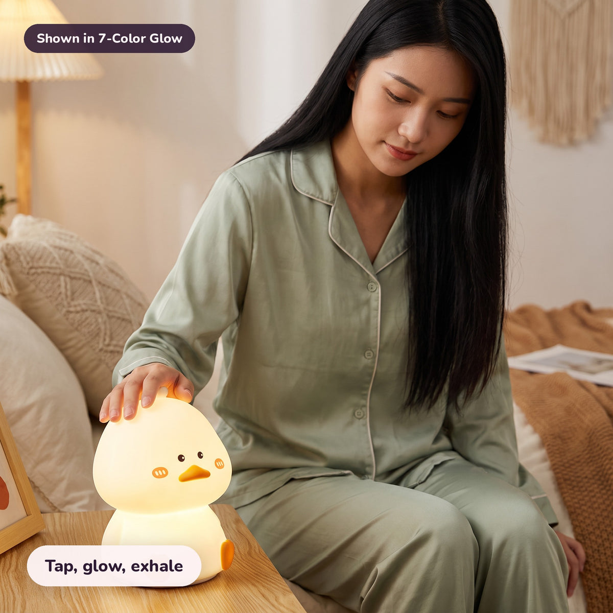 Snugglet Duck Glow in 7-Color Glow: Tap, glow, exhale