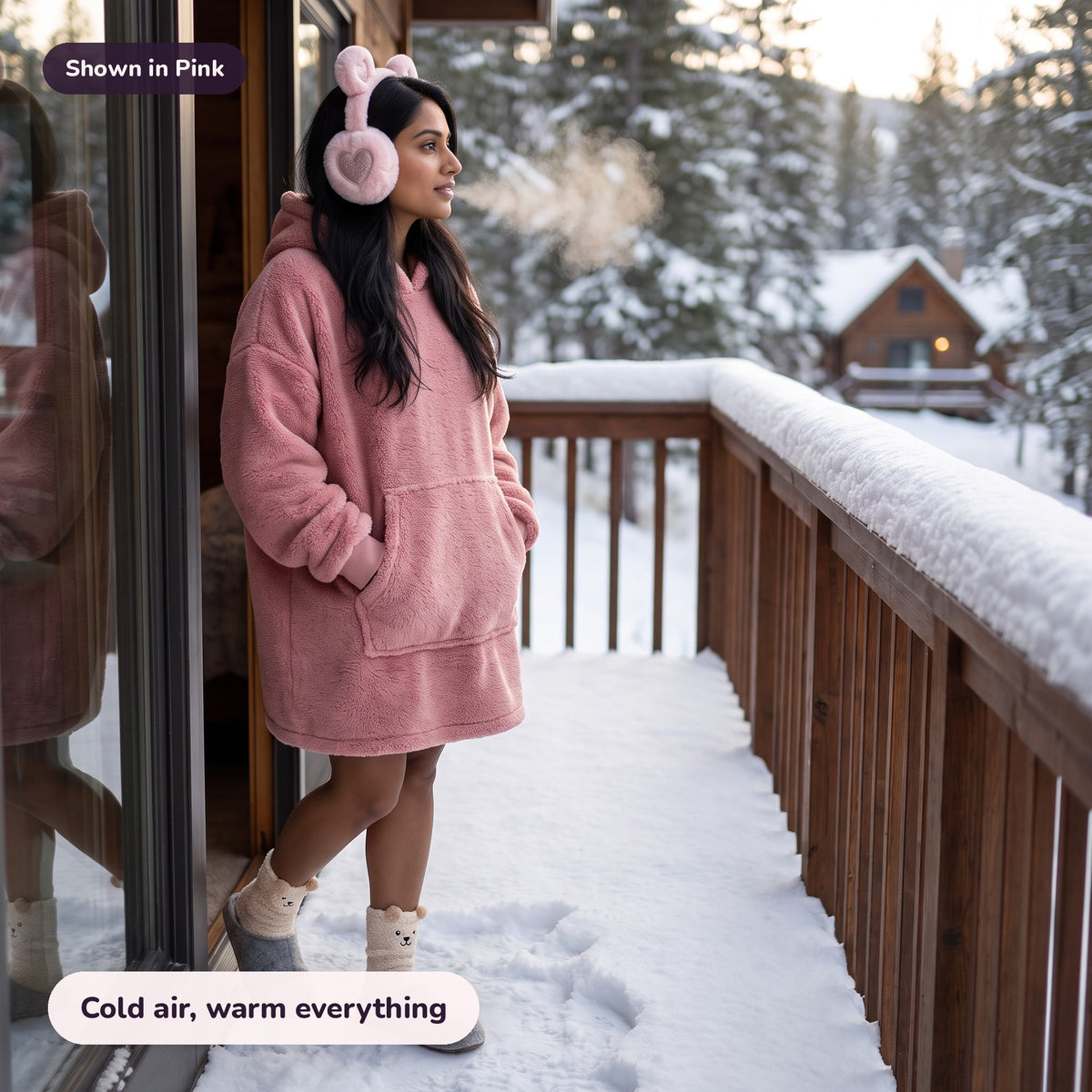 The Snow Day Kit in Pink: Cold air, warm everything