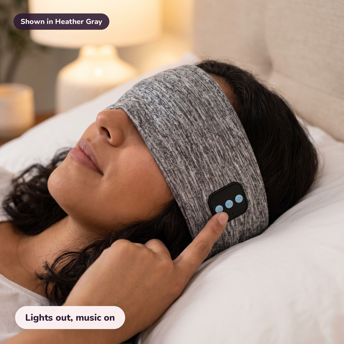 Snugglet Dreamband in Heather Gray: Lights out, music on