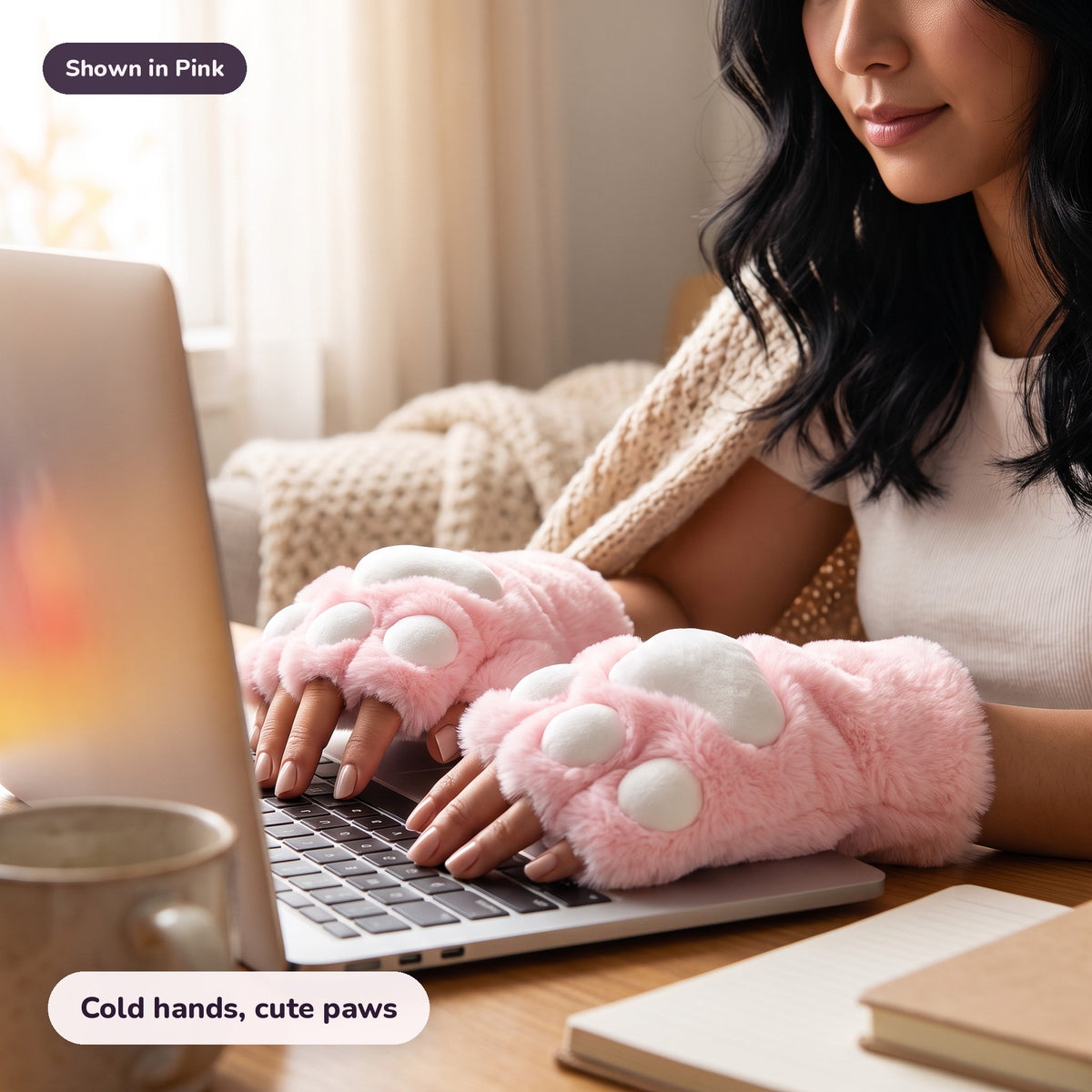 Snugglet Paw Gloves in Pink: Cold hands, cute paws