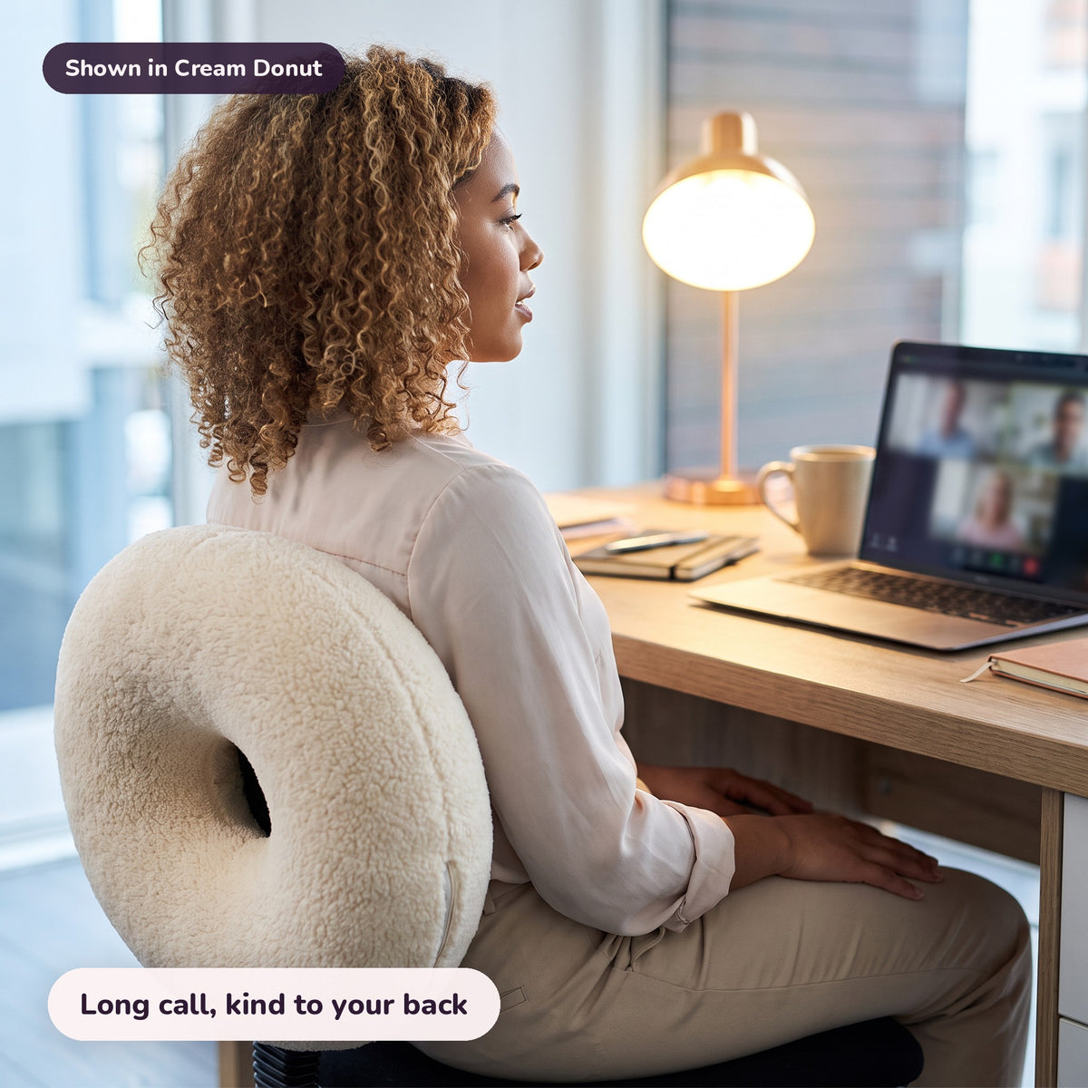Snugglet Donut Buddy in Cream Donut: Long call, kind to your back