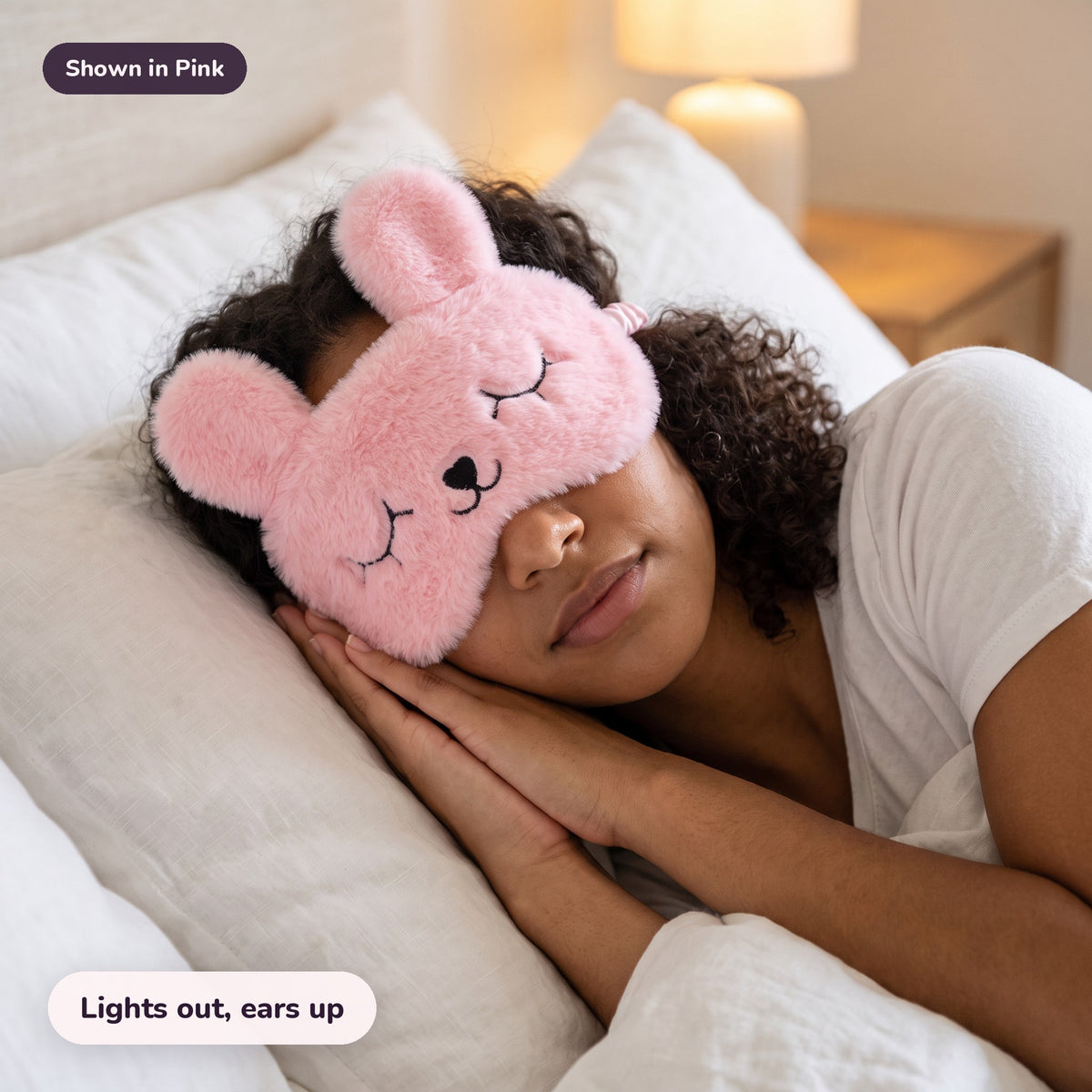 Snugglet Nap Bunny in Pink: Lights out, ears up