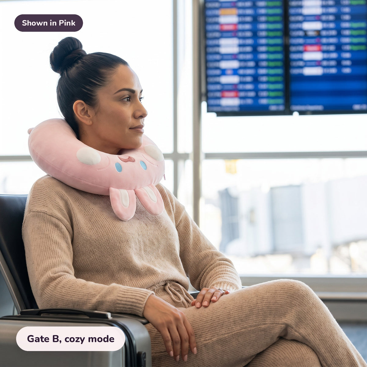Snugglet Flight Bunny in Pink: Gate B, cozy mode