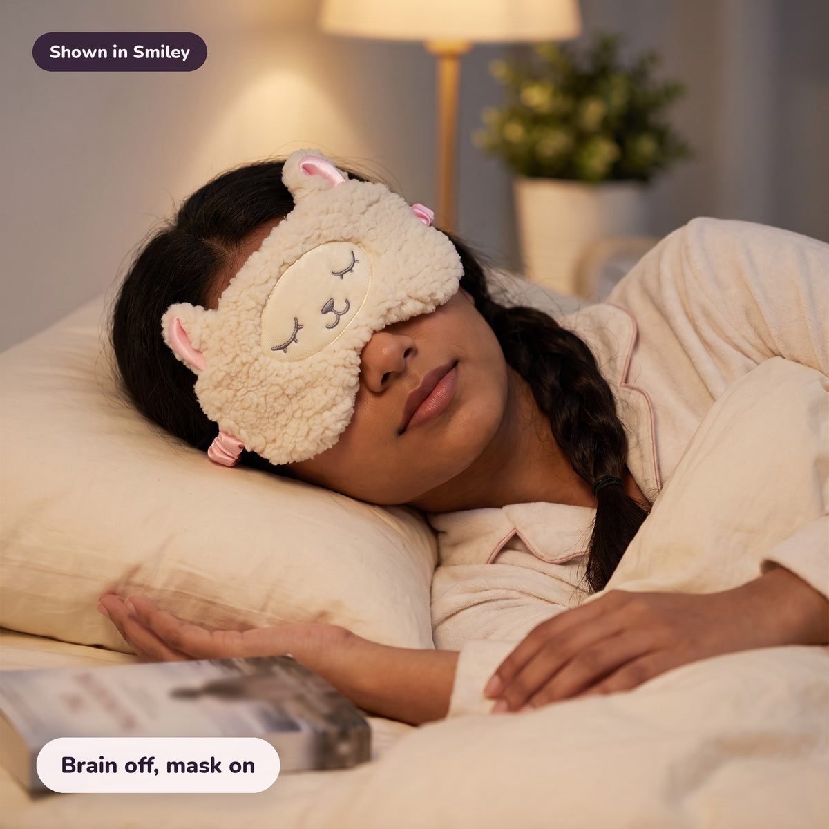 Snugglet Sleepy Sheep in Smiley: Brain off, mask on