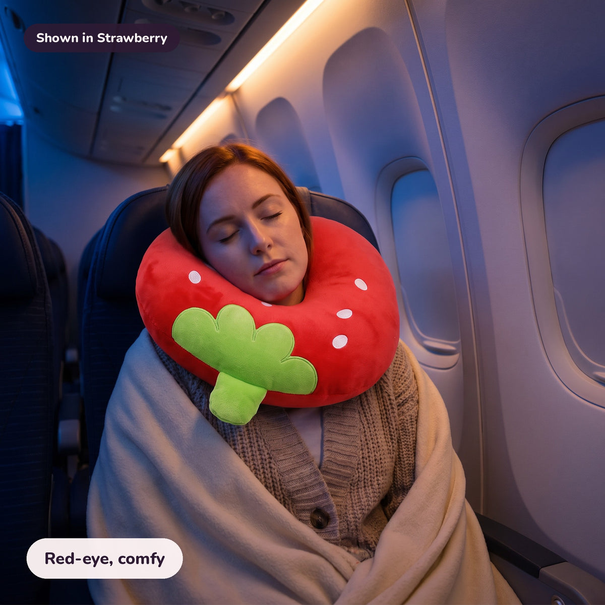 Snugglet Snooze Ring in Strawberry: Red-eye, comfy