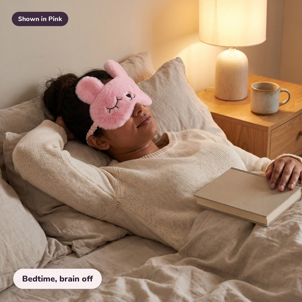 Snugglet Nap Bunny in Pink: Bedtime, brain off