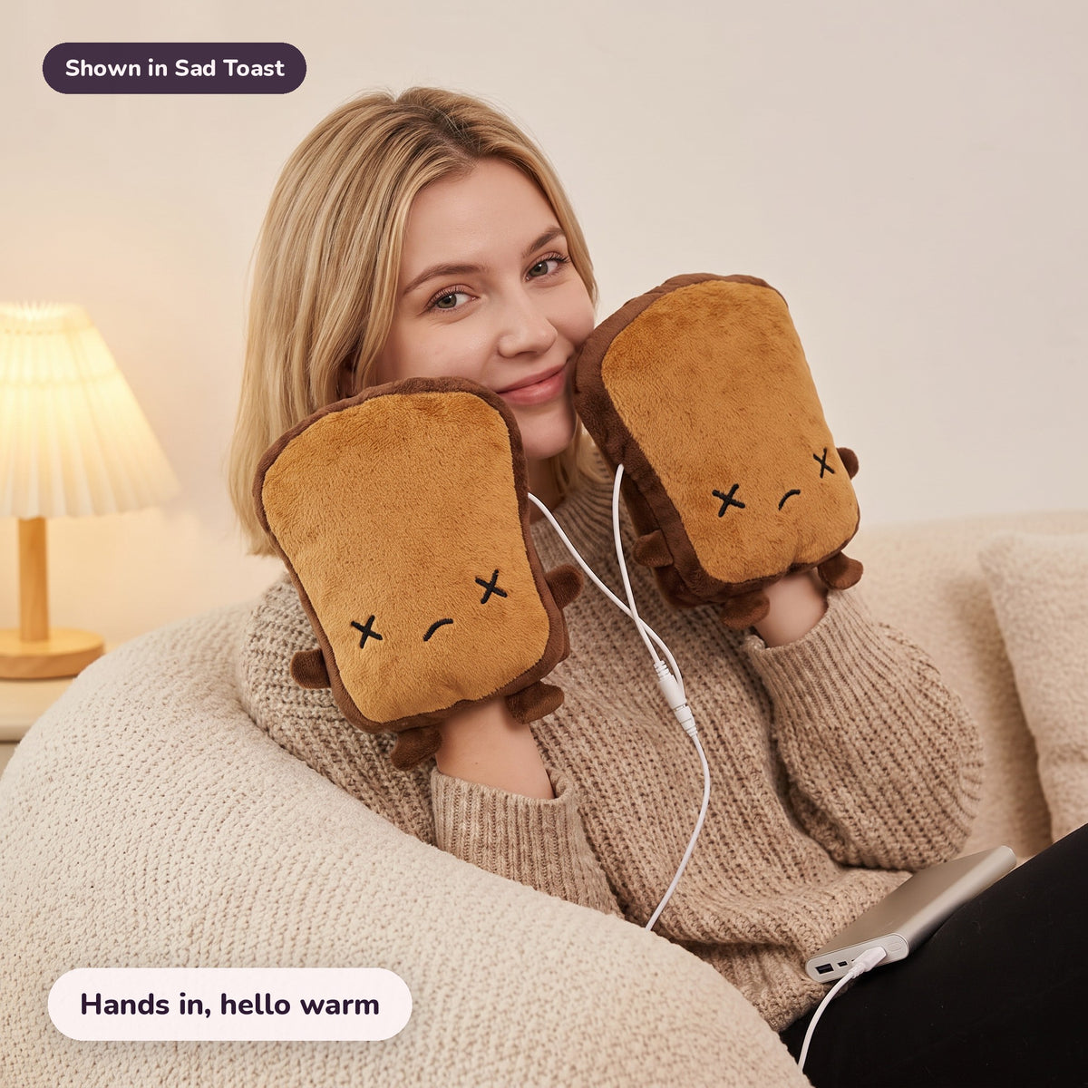 Snugglet Toast Mitts in Sad Toast: Hands in, hello warm