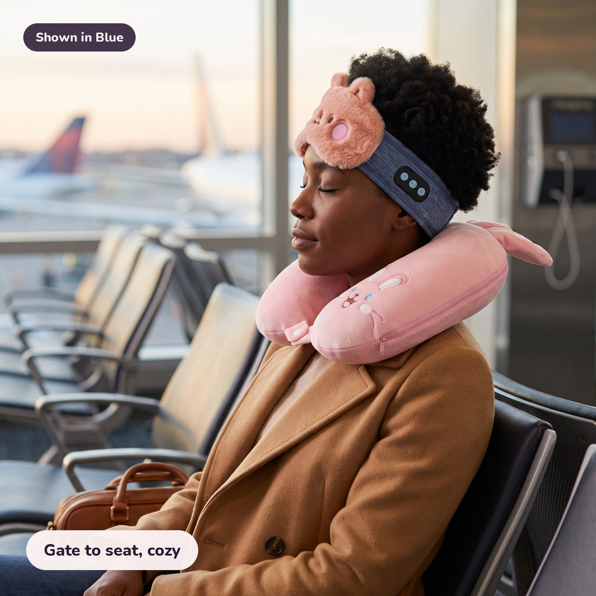 The Red-Eye Kit in Blue: Gate to seat, cozy