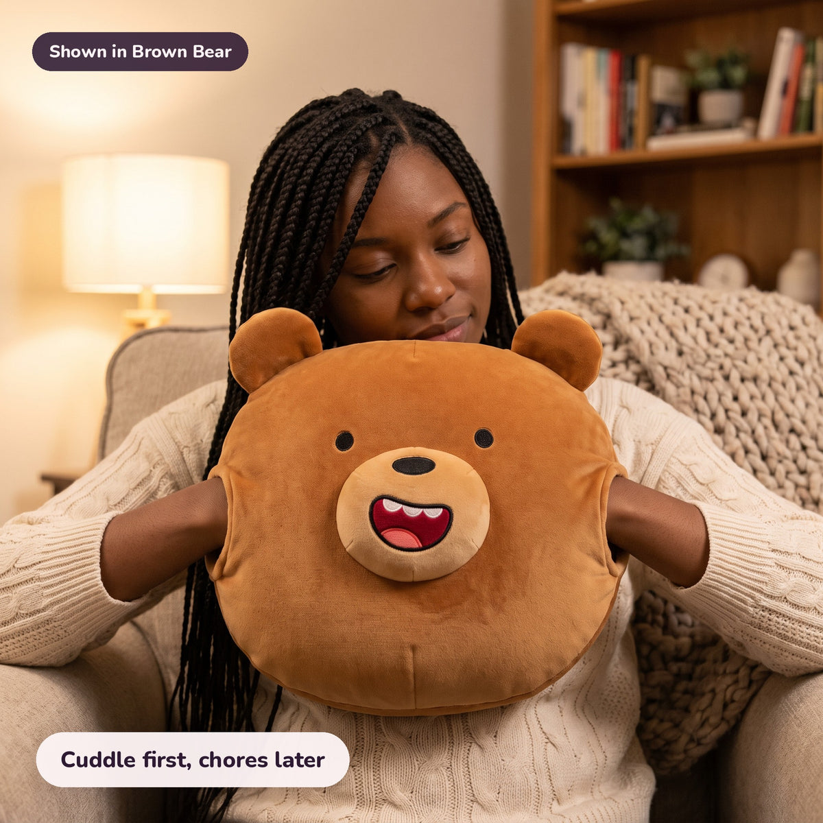 Snugglet Panda Buddy in Brown Bear: Cuddle first, chores later
