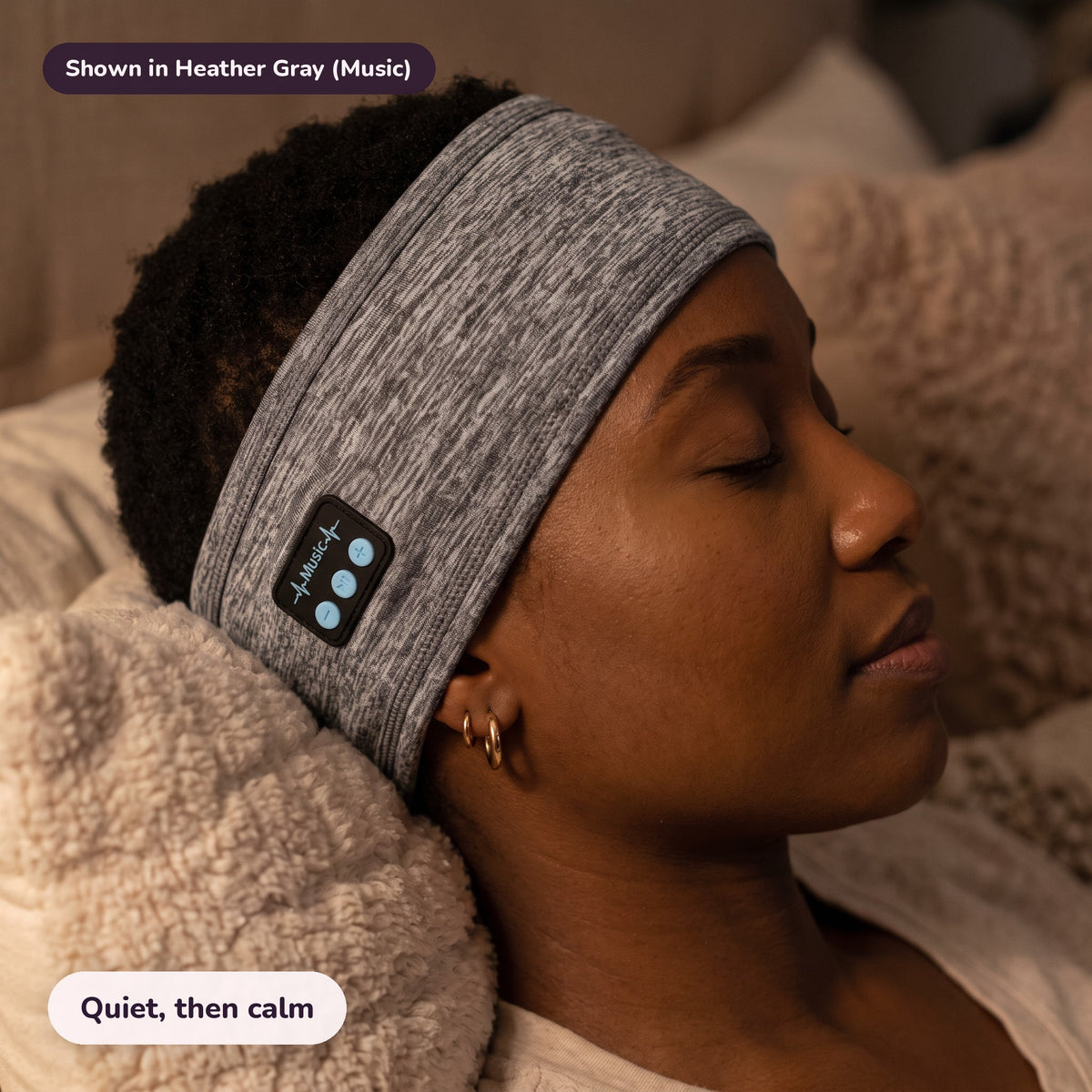 Snugglet Dreamband in Heather Gray (Music): Quiet, then calm