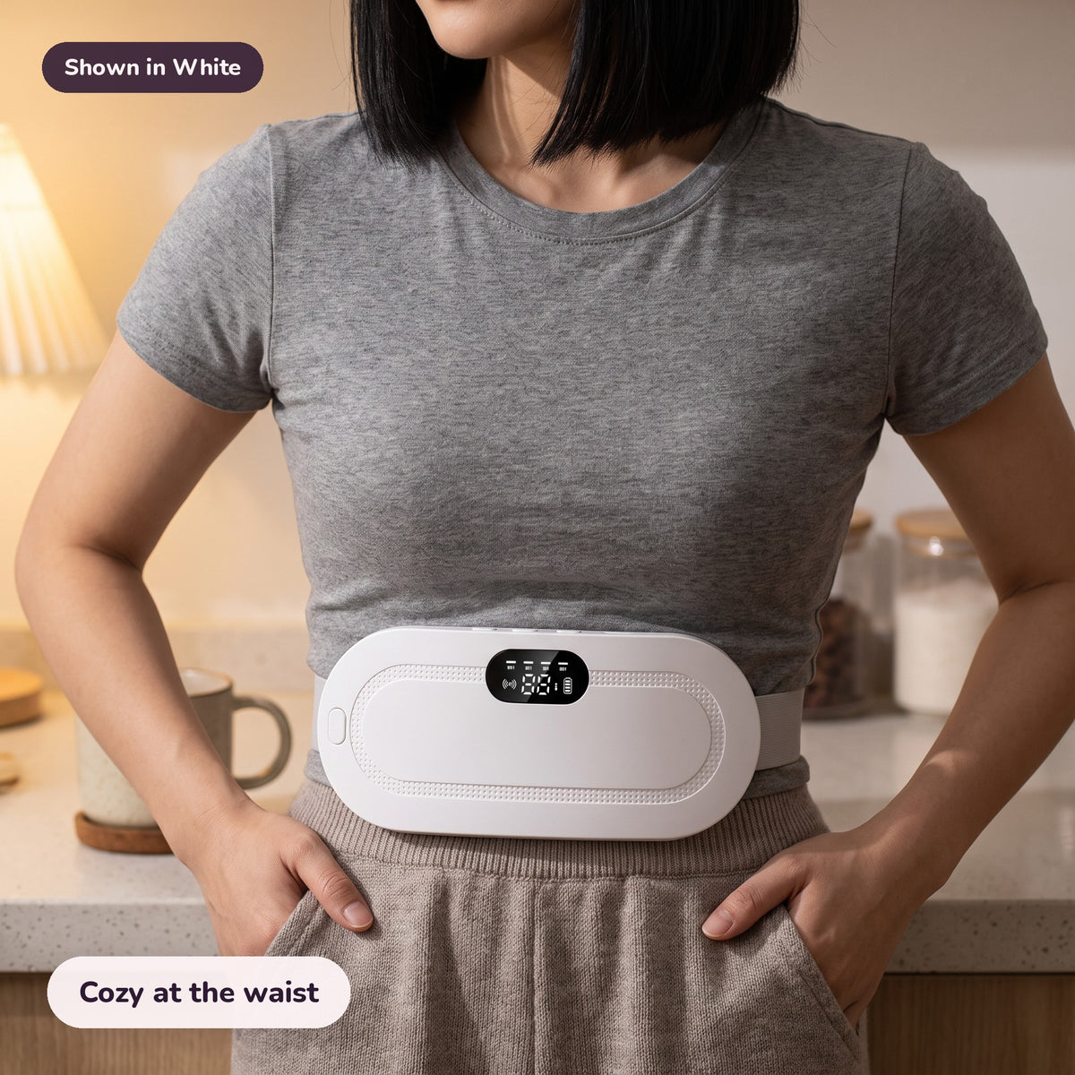 Snugglet Moon Belt in White: Cozy at the waist