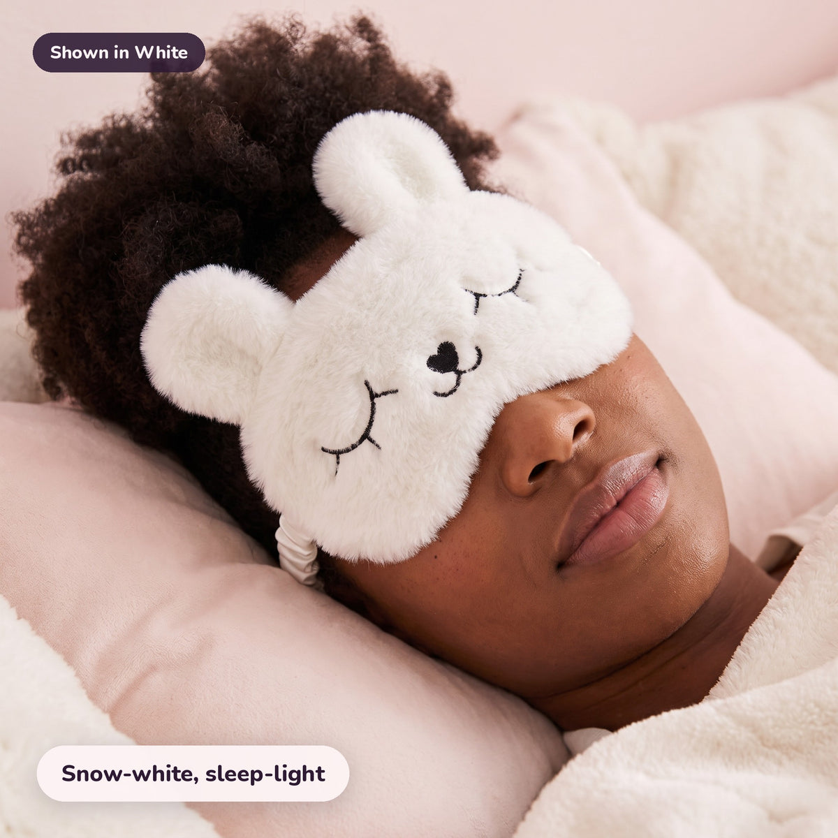 Snugglet Nap Bunny in White: Snow-white, sleep-light