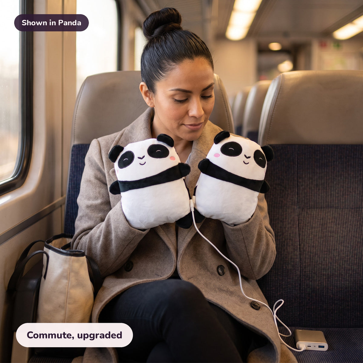 Snugglet Toast Mitts in Panda: Commute, upgraded