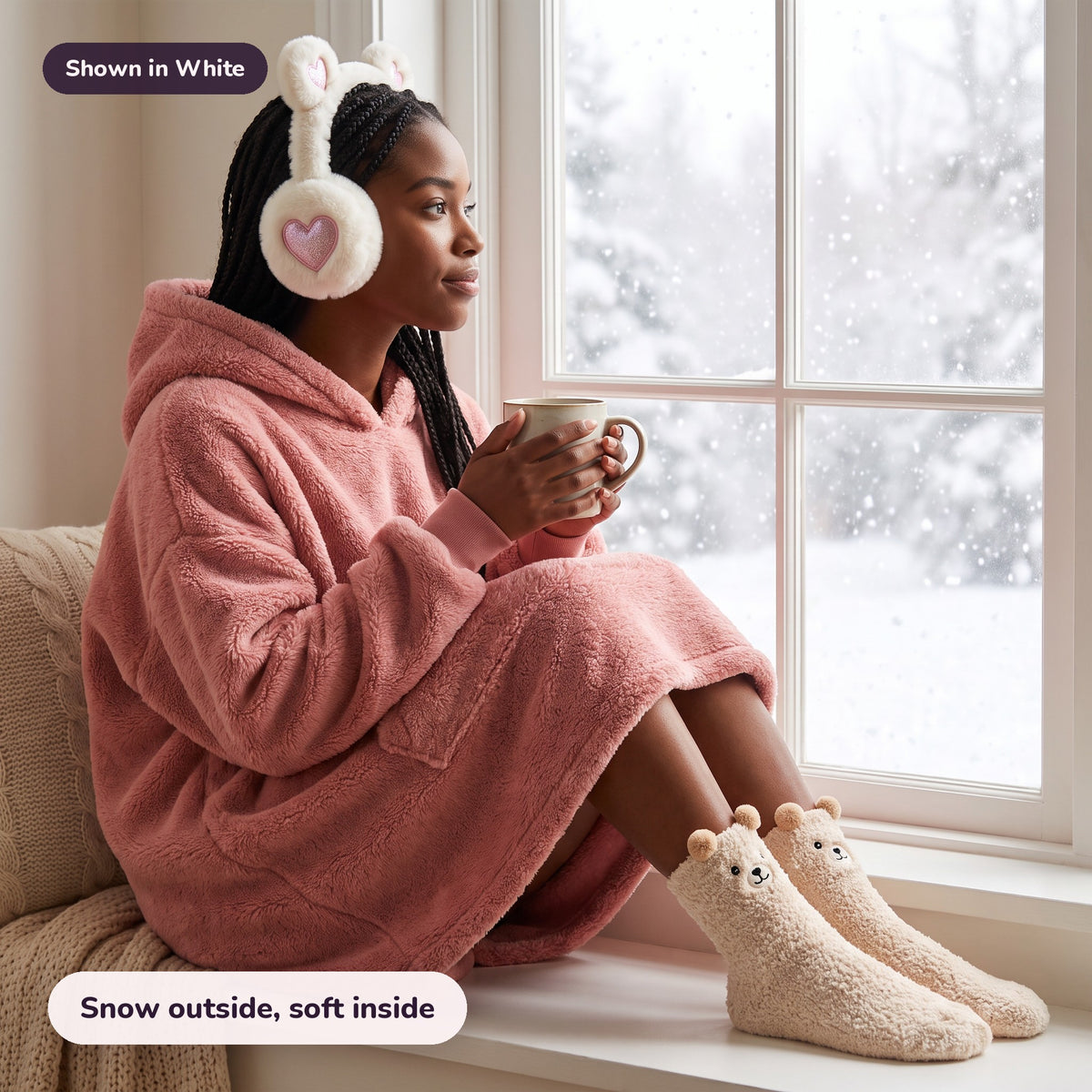 The Snow Day Kit in White: Snow outside, soft inside