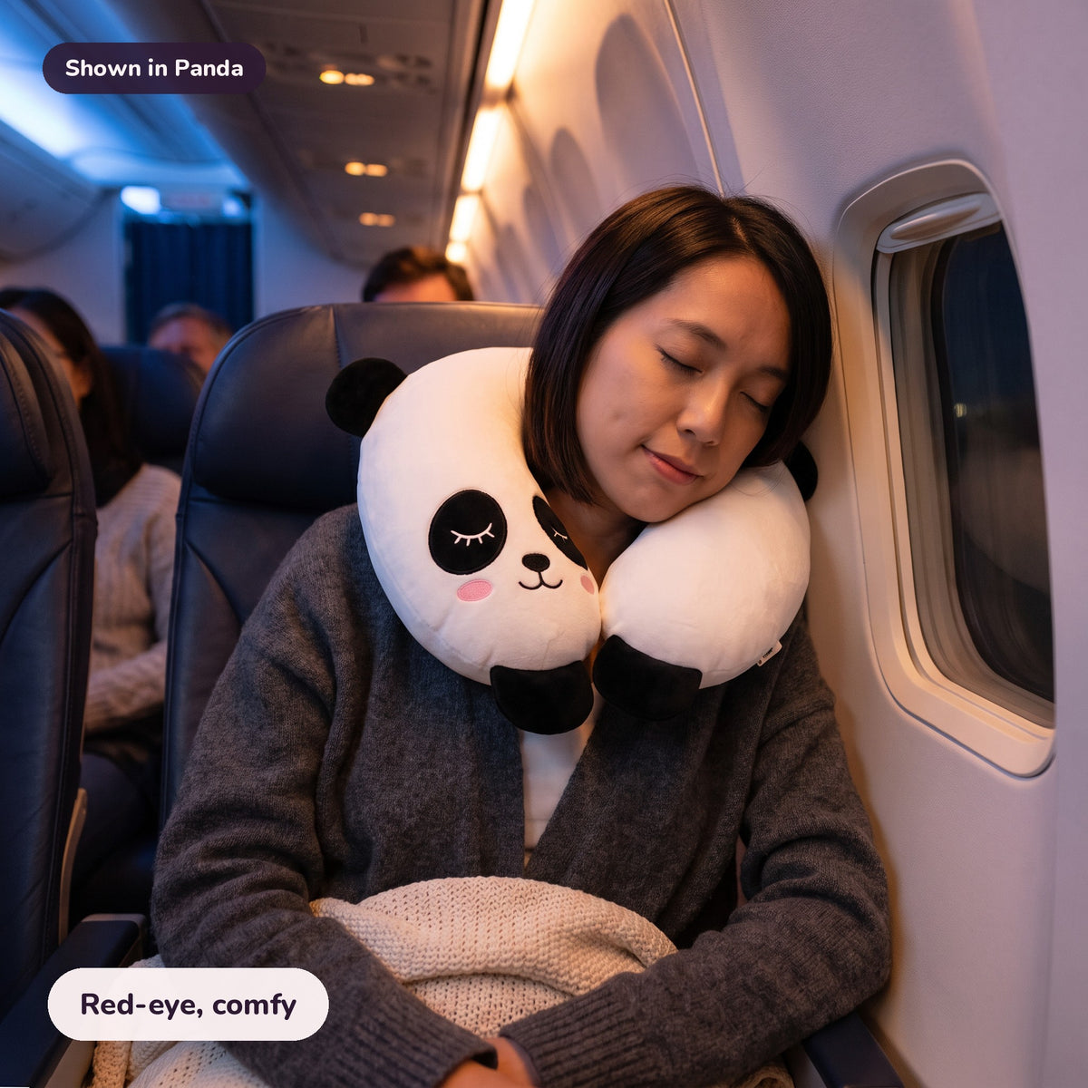 Snugglet Snooze Ring in Panda: Red-eye, comfy