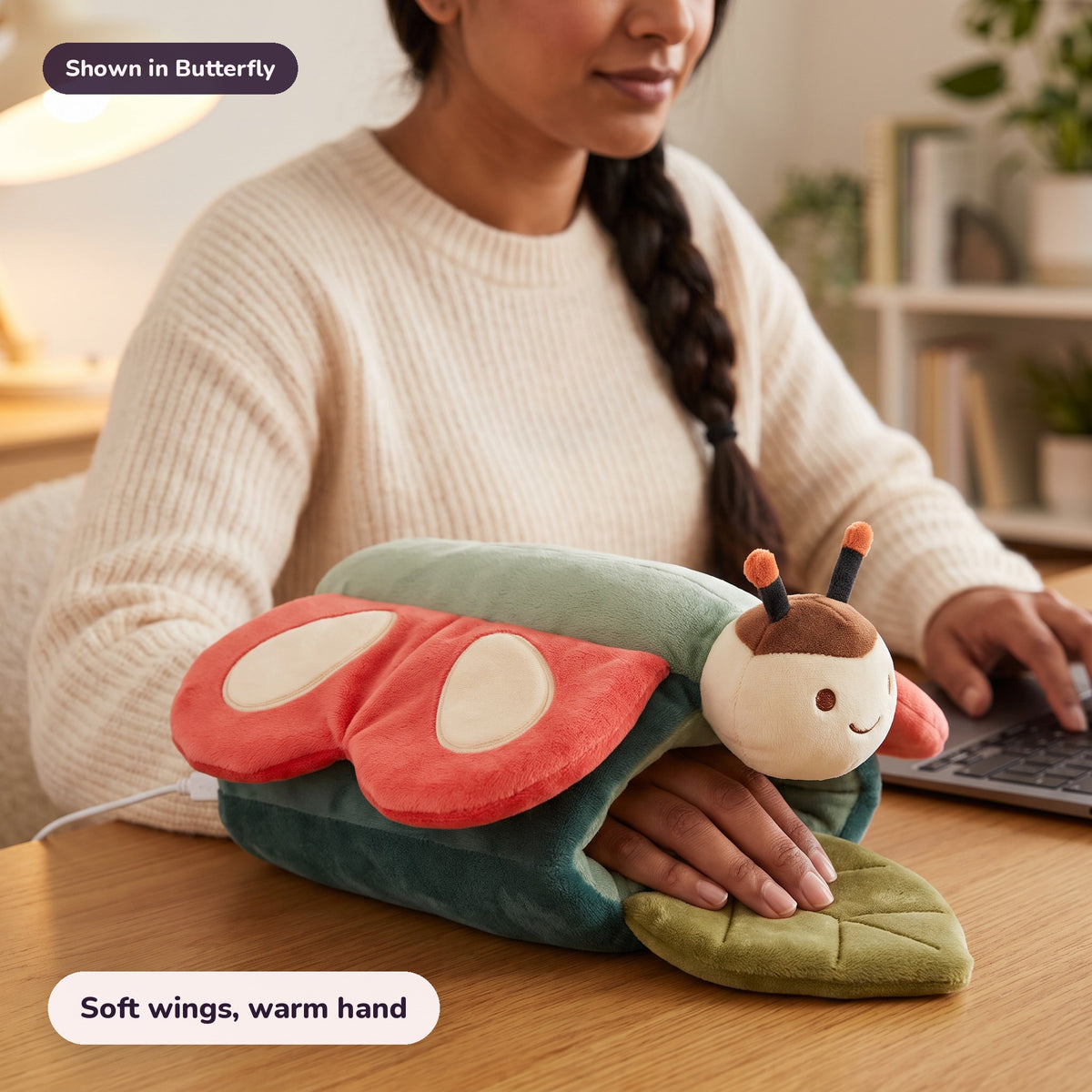 Snugglet Bug Muff in Butterfly: Soft wings, warm hand