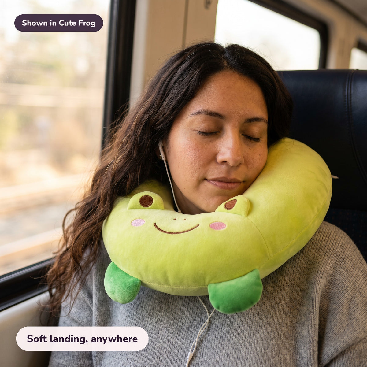 Snugglet Snooze Ring in Cute Frog: Soft landing, anywhere