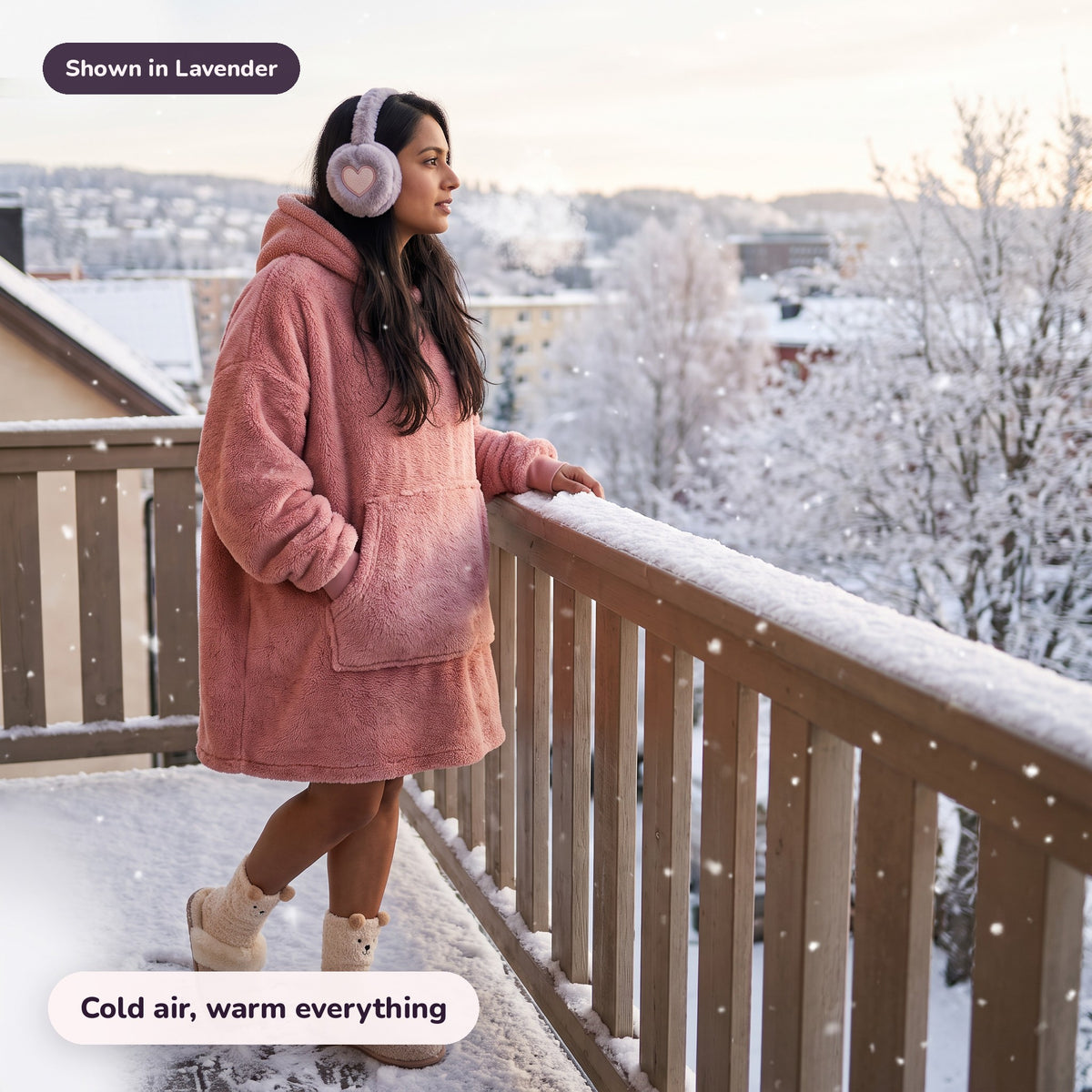 The Snow Day Kit in Lavender: Cold air, warm everything