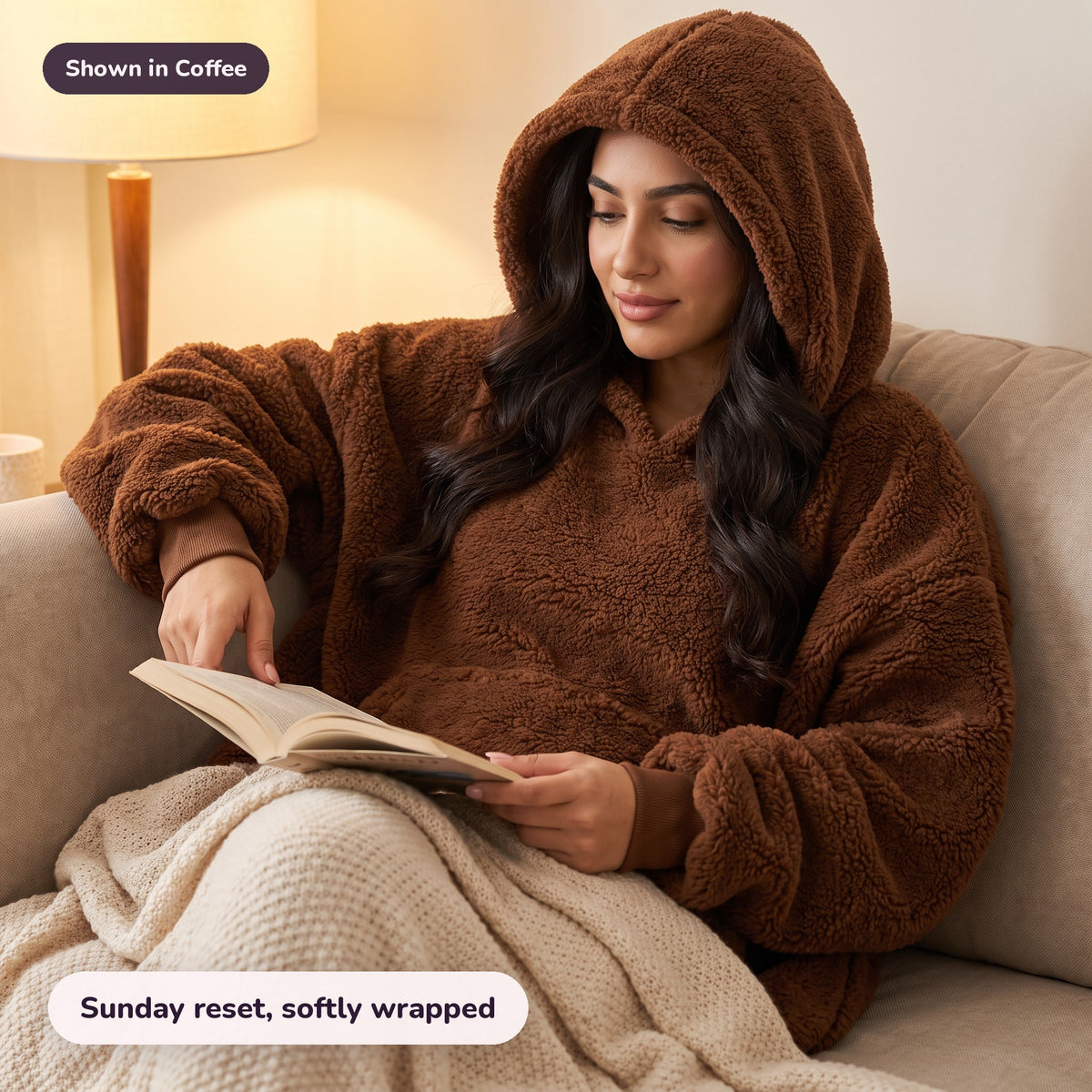 Snugglet Hug Hoodie in Coffee: Sunday reset, softly wrapped