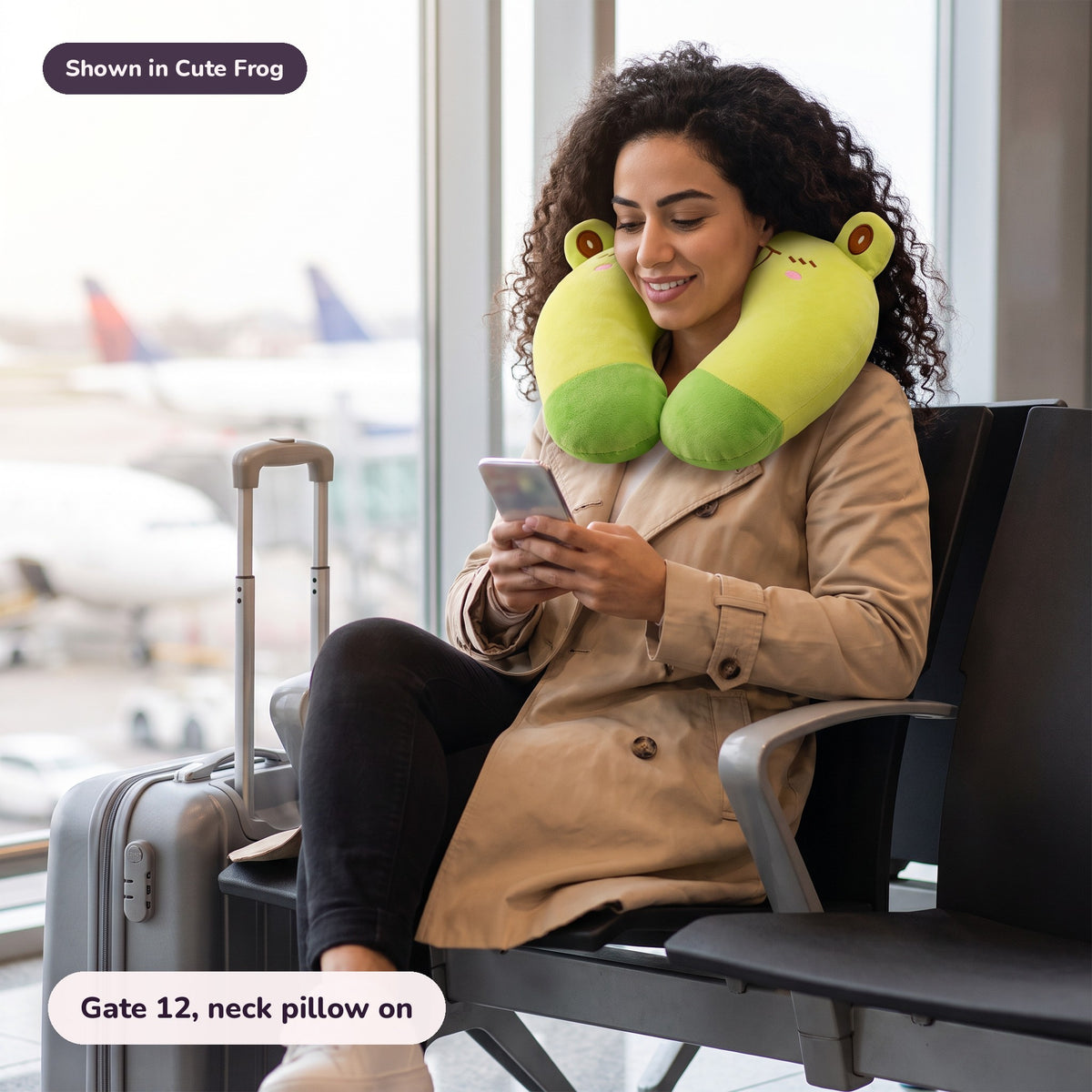 Snugglet Snooze Ring in Cute Frog: Gate 12, neck pillow on