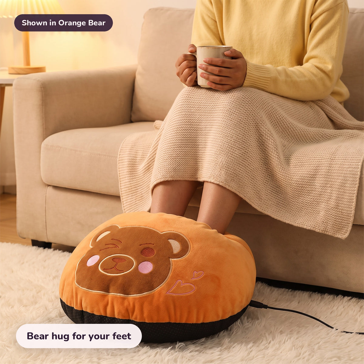 Snugglet Paw Warmer in Orange Bear: Bear hug for your feet