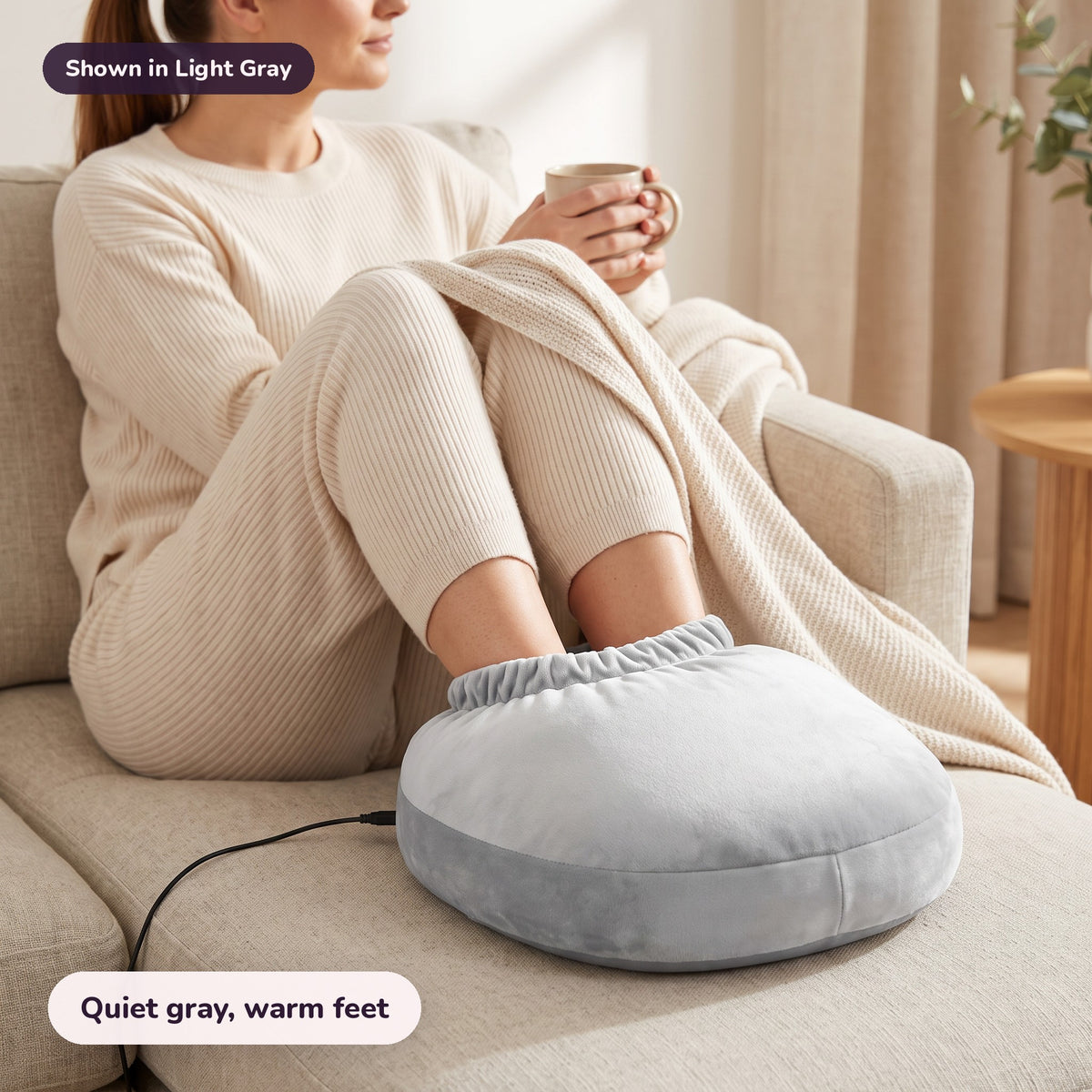 Snugglet Paw Warmer in Light Gray: Quiet gray, warm feet