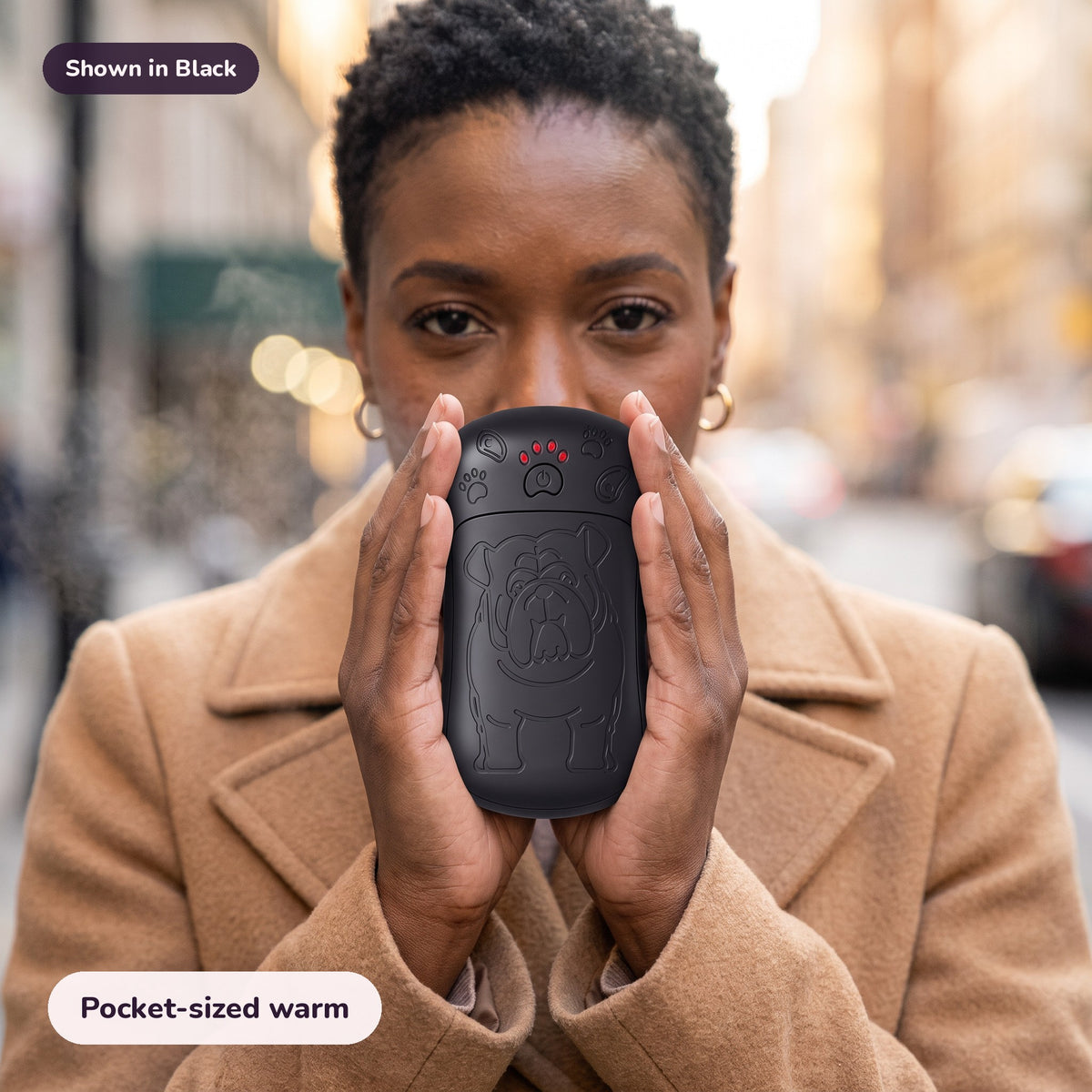 Snugglet Pup Warmer in Black: Pocket-sized warm