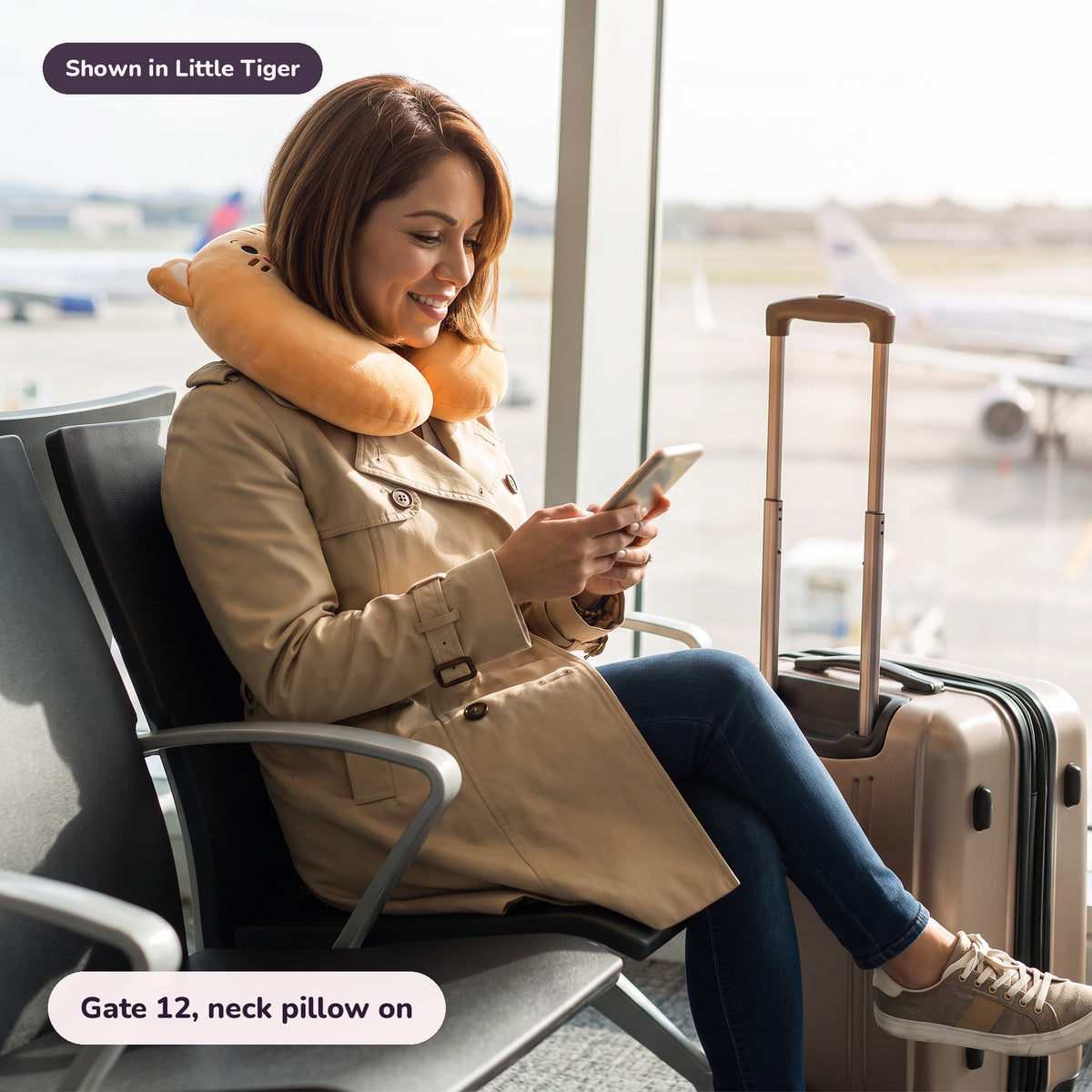 Snugglet Snooze Ring in Little Tiger: Gate 12, neck pillow on