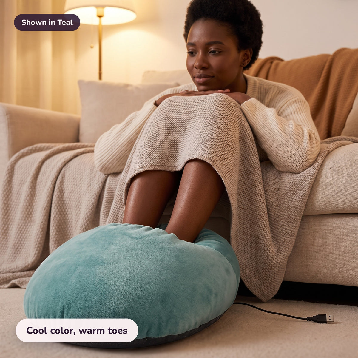 Snugglet Paw Warmer in Teal: Cool color, warm toes